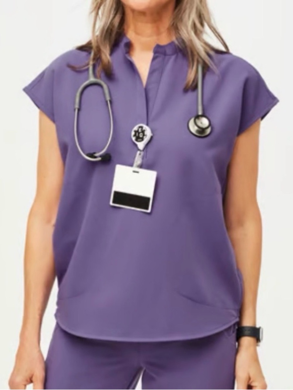 Figs Rafaela Oversized Scrub Top in Amethyst Size Large